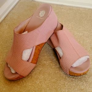 Pink Yellowbox Open Toe Wedges